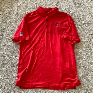 Large Red Nike Tampa Bay Buccaneers Polo